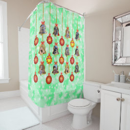 Weihnachtsglocke & Ball Ornaments 6 Fotos L-Green Duschvorhang