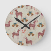 Weihnachtsglocke Dei Candy Cane Acrylmauer Uhr (Vorderseite)