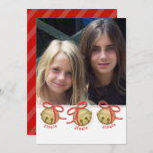 Weihnachtsglocke Doppelseitige Fotokarte Feiertagskarte (Vorne/Hinten)