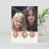 Weihnachtsglocke Doppelseitige Fotokarte Feiertagskarte (Stehend Vorderseite)