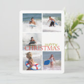 Weihnachtsglocke Doppelseitige Fotokarte Feiertagskarte (Stehend Vorderseite)