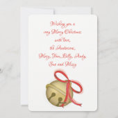 Weihnachtsglocke Doppelseitige Fotokarte Feiertagskarte (Rückseite)