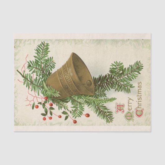 Weihnachtsglocke (Evergreen) Tissue Paper Seidenpapier (Vorderseite)