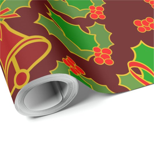 Weihnachtsglocke Geschenkpapier (Rolleneckpunkt)