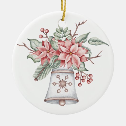 Weihnachtsglocke Keramik Ornament (Vorne)