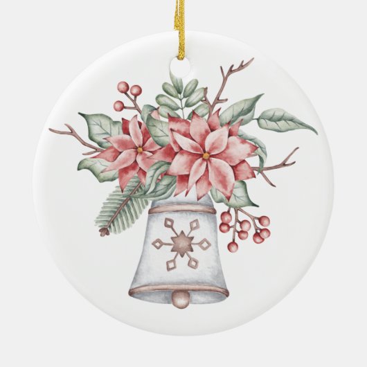 Weihnachtsglocke Keramik Ornament (Hinten)