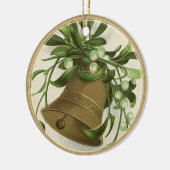 Weihnachtsglocke (Mistletoe) Gold Keramik Ornament (Links)