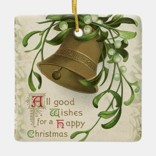 Weihnachtsglocke (Mistletoe) Wilder Wille zu den M Keramikornament (Vorderseite)