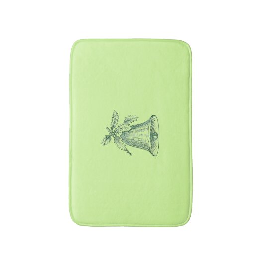 Weihnachtsglocke mit Holly Badematte (Vorderseite Vertikal)