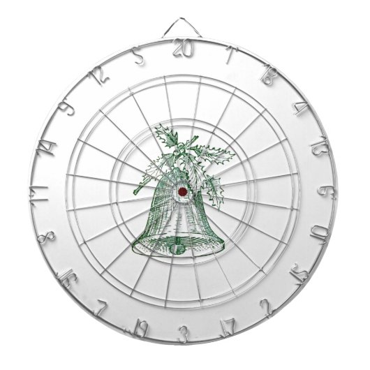Weihnachtsglocke mit Holly Dartscheibe (vorne)