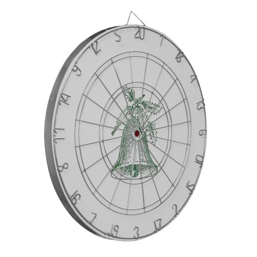 Weihnachtsglocke mit Holly Dartscheibe (Vorderseite Links)