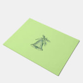 Weihnachtsglocke mit Holly Fußmatte (Schrägansicht)