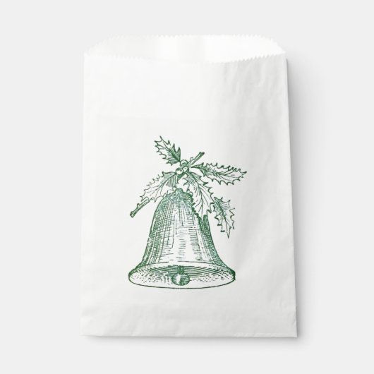 Weihnachtsglocke mit Holly Geschenktütchen (Vorderseite)