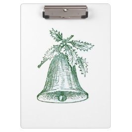 Weihnachtsglocke mit Holly Klemmbrett