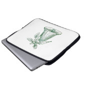 Weihnachtsglocke mit Holly Laptopschutzhülle (Vorne Knopf)