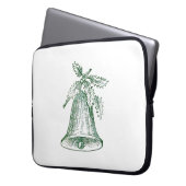 Weihnachtsglocke mit Holly Laptopschutzhülle (Vorderseite Links)