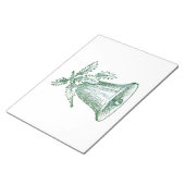 Weihnachtsglocke mit Holly Notizblock (angewinkelt)