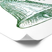 Weihnachtsglocke mit Holly Poster (Ecke)