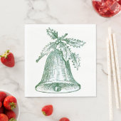 Weihnachtsglocke mit Holly Serviette (Beispiel)