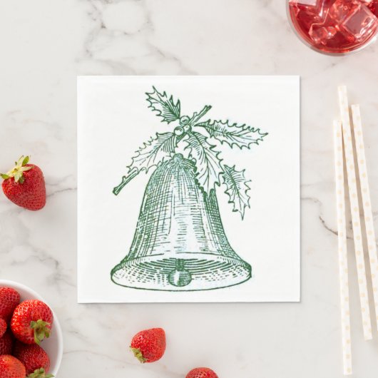 Weihnachtsglocke mit Holly Serviette (Beispiel)