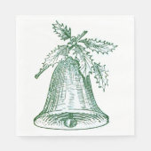 Weihnachtsglocke mit Holly Serviette (Vorderseite)