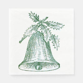 Weihnachtsglocke mit Holly Serviette