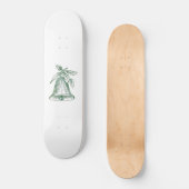 Weihnachtsglocke mit Holly Skateboard (Vorderseite)