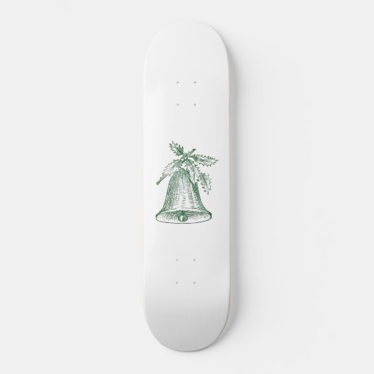 Weihnachtsglocke mit Holly Skateboard (Vorderseite)