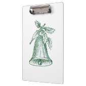 Weihnachtsglocke mit Stechpalme Klemmbrett (Links)