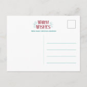 Weihnachtsglocke Mitte des modernen Jahrhunderts Einladungspostkarte (Rückseite)