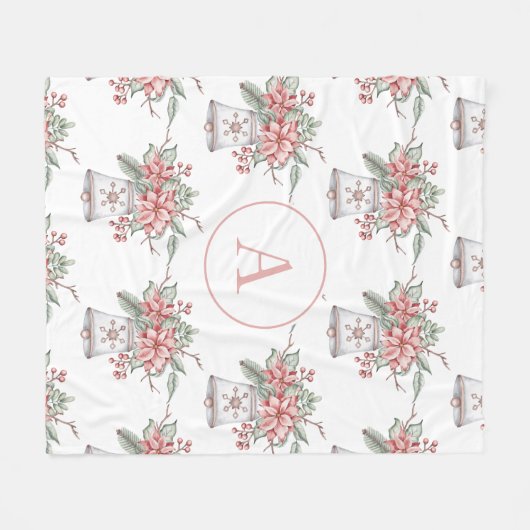 Weihnachtsglocke Monogram Fleece Blanket (Vorderseite (Horizontal))