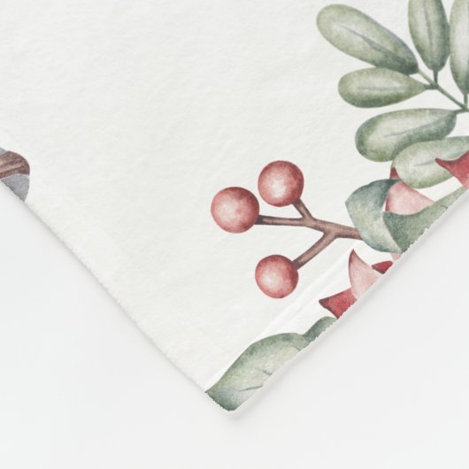 Weihnachtsglocke Monogram Fleece Blanket (Ecke)