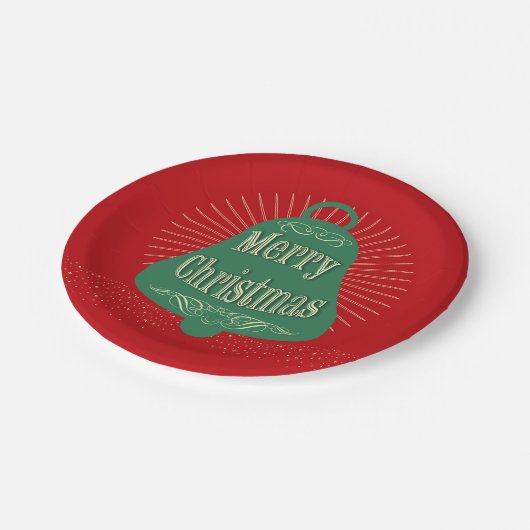 Weihnachtsglocke Pappteller (Schrägansicht)