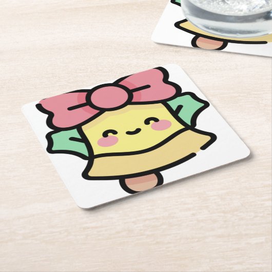 Weihnachtsglocke Rechteckiger Pappuntersetzer (angewinkelt)