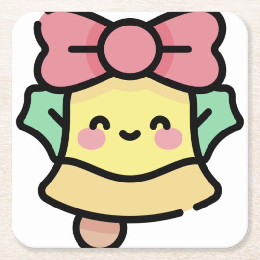 Weihnachtsglocke Rechteckiger Pappuntersetzer (Vorderseite)