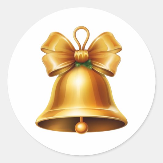 Weihnachtsglocke Runder Aufkleber (Vorderseite)