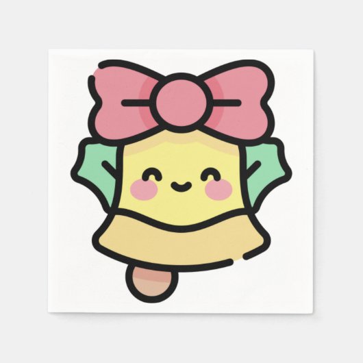 Weihnachtsglocke Serviette (Vorderseite)