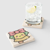 Weihnachtsglocke Steinuntersetzer (Seitenansicht)