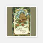 Weihnachtsglocke und Pinecones Serviette (Vorderseite)