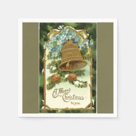 Weihnachtsglocke und Pinecones Serviette