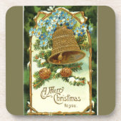 Weihnachtsglocke und Pinecones Untersetzer (Vorderseite)