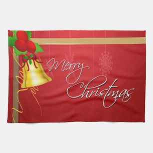 Weihnachtsglocke und Ribbon Handtuch