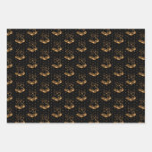 Weihnachtsglocken auf Navy Blue, Black und White Geschenkpapier Set (Vorderseite 2)