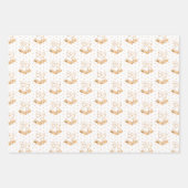 Weihnachtsglocken auf Rot, Grün und Weiß Geschenkpapier Set (Vorderseite 3)