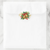 Weihnachtsglocken-Aufkleber  Runder Aufkleber (Tasche)