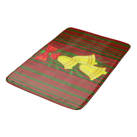 Weihnachtsglocken Badematte (Schrägansicht)