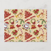 Weihnachtsglocken, Baum und Santa-Clubs Postkarte (Vorderseite)