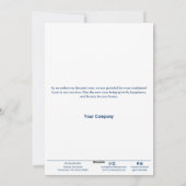 Weihnachtsglocken & Blätter Business Feiertagskarte (Rückseite)