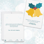 Weihnachtsglocken & Blätter Weihnachtskarte