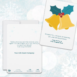 Weihnachtsglocken & Blätter Weihnachtskarte